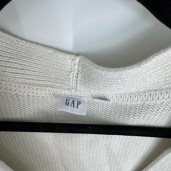 GAP Striped V Neck Front Button Up Knitted Full Length Cardigan - Picture 4 of 4